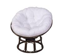YCHYLIQ Cojines Redondos for Silla Papasan, cojín for sillón Papasan, Suave y Grueso, cojín for sillón de ratán for jardín, balcón y Sala de Estar al Aire Libre (Color : Blanc, Size : 60x60CM)