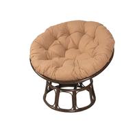 YCHYLIQ Cojines Redondos for Silla Papasan, cojín for sillón Papasan, Suave y Grueso, cojín for sillón de ratán for jardín, balcón y Sala de Estar al Aire Libre (Color : Kaki, Size : 110x110CM)