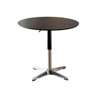 YCKEGEW Mesita Auxiliar Redonda con Pedestal Y Altura Regulable,Mesa De Comedor para El Hogar,mesita para La Tele De Madera Maciza Y Mesitas Auxiliares para El Salón(Nero,60cm)