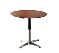 YCKEGEW Mesita Auxiliar Redonda con Pedestal Y Altura Regulable,Mesa De Comedor para El Hogar,mesita para La Tele De Madera Maciza Y Mesitas Auxiliares para El Salón(Walnut,60cm)