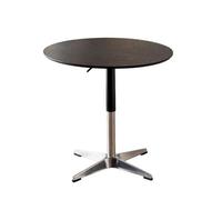 YCKEGEW Mesita Auxiliar Redonda con Pedestal Y Altura Regulable,Mesa De Comedor para El Hogar,mesita para La Tele De Madera Maciza Y Mesitas Auxiliares para El Salón(Nero,50cm)
