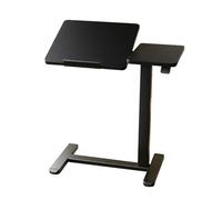 YCKEGEW Mesita De Noche con Ruedas para Colocar sobre La Cama, Mesitas para Camas De Hospital con Tablero Inclinable, Mesita con Ruedas para Ordenador Portátil(Nero)