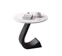 YCKEGEW Mesitas Auxiliar Minimalista Y Moderna Mesita De Noche con Estantes Abiertos Mesita Auxiliar De Salón, Mesitas Auxiliares Estrechas para El Balcón De Casa(Black+White,40cm)