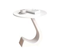 YCKEGEW Mesitas Auxiliar Minimalista Y Moderna Mesita De Noche con Estantes Abiertos Mesita Auxiliar De Salón, Mesitas Auxiliares Estrechas para El Balcón De Casa(Bianco,40cm)