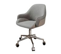YCKEGEW Office Computer Desk Chair,Swivel Rolling Task Chairs with Armrests,Student Study Desk Chair,Comfortable for Office Home Gaming(Grigio,Silver Legs)