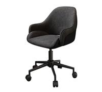YCKEGEW Office Computer Desk Chair,Swivel Rolling Task Chairs with Armrests,Student Study Desk Chair,Comfortable for Office Home Gaming(Nero,Black Legs)
