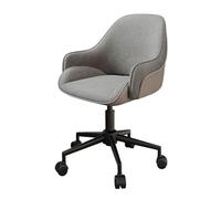 YCKEGEW Office Computer Desk Chair,Swivel Rolling Task Chairs with Armrests,Student Study Desk Chair,Comfortable for Office Home Gaming(Grigio,Black Legs)