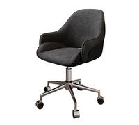 YCKEGEW Office Computer Desk Chair,Swivel Rolling Task Chairs with Armrests,Student Study Desk Chair,Comfortable for Office Home Gaming(Nero,Silver Legs)