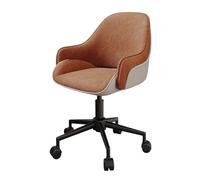YCKEGEW Office Computer Desk Chair,Swivel Rolling Task Chairs with Armrests,Student Study Desk Chair,Comfortable for Office Home Gaming(Orange,Black Legs)