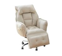 YCKEGEW Sillón Elevador Sillones Reclinables Silla De Juego con Reposapiés Silla De Estudio Ergonómica Sillas De Escritorio con Base De Acero Y Ruedas,Silla De Ordenador Giratoria 360(Beige)