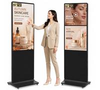 YCKJNB 43" Tótem Digital Publicitario, 450 Nits Comercial FHD LCD Pantalla Publicitaria Vertical, Pantalla para Publicidad con WiFi/HDMI/USB, Android OS, Ideal para Retail, Hostelería y Restaurantes