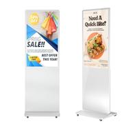 YCKJNB 43" Tótem Digital Publicitario, 450 Nits Comercial FHD LCD Pantalla Publicitaria Vertical, Pantalla para Publicidad con WiFi/HDMI/USB, Android OS, Ideal para Retail, Hostelería y Restaurantes