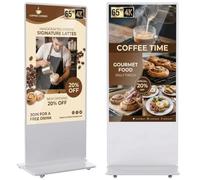 YCKJNB 65" Tótem Digital Publicitario, 450 Nits Comercial 4K LCD Pantalla Publicitaria Vertical, Pantalla para Publicidad con WiFi/HDMI/USB, Android OS, Ideal para Retail, Hostelería y Restaurantes