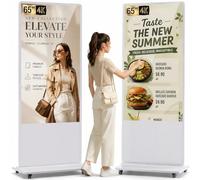 YCKJNB 65" Tótem Digital Publicitario, 450 Nits Comercial 4K LCD Pantalla Publicitaria Vertical, Pantalla para Publicidad con WiFi/HDMI/USB, Android OS, Ideal para Retail, Hostelería y Restaurantes