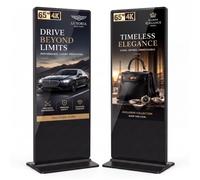 YCKJNB 65" Tótem Digital Publicitario, 450 Nits Comercial 4K LCD Pantalla Publicitaria Vertical, Pantalla para Publicidad con WiFi/HDMI/USB, Android OS, Ideal para Retail, Hostelería y Restaurantes