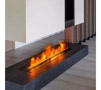 Yclty Chimenea Eléctrica Decorativa, Vapor de Agua Chimenea Humidificador con Llama Atomizadora 3D, Panel Ultrafino de 3 Mm, Sin Calefacción(100cm)