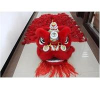 YCNLYSSR Disfraz de león de 260 cm de Largo para Danza del león para Adultos, Cabeza de león Tradicional China para Danza del león de Año Nuevo para Fitness, Entretenimiento, Danza del león realis