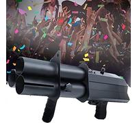 YCNLYSSR Máquina de Confeti eléctrica, Pistola lanzadora de Confeti portátil, Pistola de Confeti electrónica Gatling, Pistola LED para Ambiente de Discoteca, Altura del Chorro: 8-10 m