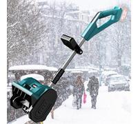 YCNLYSSR Pala quitanieves eléctrica inalámbrica de Mano, soplador de Nieve eléctrico inalámbrico, quitanieves eléctrico, con 2 baterías/Cargador/Longitud del Poste Ajustable, A
