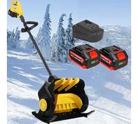YCNLYSSR Quitanieves eléctrico de Mano inalámbrico, Pala quitanieves eléctrica, 23000 RPM, sin escobillas, Ancho de Limpieza de 41 cm, dirección Ajustable, para Ciudad, Caminos de Acceso.