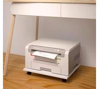 YCNLYSSR - Soporte de impresora blanco con bandeja rodante y 4 ruedas, soporte móvil para copias de escritorio para plantas de oficina, 23.2 x 13.4 x 2.6 pulgadas, ajustable y ahorra espacio