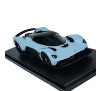 YCNXEB Maqueta de Coche a Escala 1/18 para Aston Martin Valkyrie Blue 2023 GT915 Coche Deportivo De Resina Modelo De Coche De Juguete Kit De Coche De Regalo Adorno Coche En Miniatura