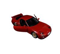YCNXEB Maqueta de Coche a Escala 1:18 para Mazda RX7 FD RS Modelo De Coche De Aleación Decoración Exhibición Recuerdo Pasatiempo Coche En Miniatura