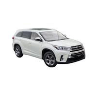 YCNXEB Maqueta de Coche a Escala 1:18 para Toyota 2018 Nuevo Highlander Highland Sbscale Modelo Coche Decoración Estática Metal Colección Regalo Navideño Coche En Miniatura(White)