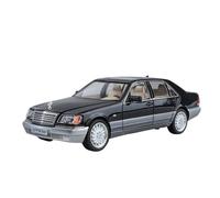 YCNXEB Maqueta de Coche a Escala 1 24 para Benz W140 S320 Sel Street Edition Modelo Coche Antiguo Retro Aleación Modelo Vehículos Clásicos Metal Fundido Coche En Miniatura(Black with Silvery)