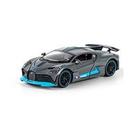 YCNXEB Maqueta de Coche a Escala 1 32 para Bugatti DIVO Super Sports Car Aleación Modelo Fundido A Presión con Juguetes De Luz De Sonido Coche En Miniatura(Titanium)