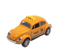 YCNXEB Maqueta de Coche a Escala 1 32 para Coches Clásicos De Época, Coche De Policía Clásico, Aleación Volkswagen Beetle, Modelo De Taxi, Colección De Juguetes Coche En Miniatura(Yellow)