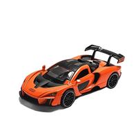 YCNXEB Maqueta de Coche a Escala 1 32 para McLaren Senna Coche Deportivo Modelo De Simulación De Aleación Fundida A Presión con Luz De Sonido Tirar hacia Atrás Coche En Miniatura(Naranja)