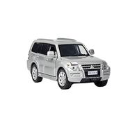 YCNXEB Maqueta de Coche a Escala 1 32 para Mitsubishi Pajero V97 Simulación De Aleación Modelo De Vehículo Todoterreno Música Extraíble Coche En Miniatura(Plata)