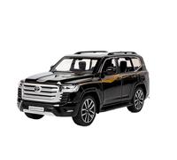 YCNXEB Maqueta de Coche a Escala 1 32 Toyota Land Cruiser LC300 SUV Modelo Coche De Fundición A Presión con Sonido Y Luz Juguete para Tirar hacia Atrás Coche En Miniatura(Negro)