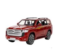 YCNXEB Maqueta de Coche a Escala 1 32 Toyota Land Cruiser LC300 SUV Modelo Coche De Fundición A Presión con Sonido Y Luz Juguete para Tirar hacia Atrás Coche En Miniatura(Rojo)