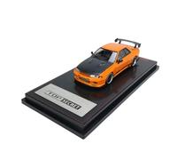 YCNXEB Maqueta de Coche a Escala 1 64 para Nissan Top Secret GT-R (VR32) - Kit De Modelo De Vehículo De Aleación Naranja Y Amarillo Coche De Juguete para Niños Coche En Miniatura