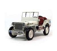 YCNXEB Maqueta de Coche a Escala Adecuado for Jeep Convertible 1 18 Simulación Die Casting Car Model Boy Gift Collection Ornament White Coche En Miniatura
