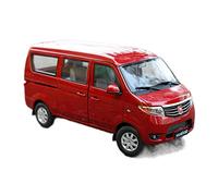 YCNXEB Maquetas de Metal Coche 1 18 para Changan Classic Red Minibus Simulación Modelo de Coche Aleación Colección Display Toys Mini Modelo Vehículo