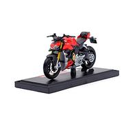 YCNXEB Motos En Miniatura 1 18 para Ducat Super Naked V4 S Aleación Diecast Motocicleta Modelo Shork-Absorber Juguete Olección Regalos para Niños