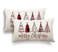 YCOLL Cojines Navidad 30x50 Funda Cojin Navidad Juego de 2 Fundas de Cojines Decorativa Cojines Sofa Cama para Decoracion Davidad
