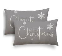 YCOLL Cojines Navidad 30x50 Funda Cojin Navidad Juego de 2 Fundas de Cojines Decorativa Cojines Sofa Cama para Decoracion Davidad