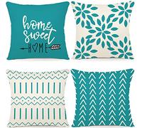 YCOLL Fundas de Cojín, Funda de Almohada del Sofá Throw Cojín Decoración Almohada Funda de Almohada de Lino de la Cubierta Decorativo para Sala de Estar Sofás 40 x 40cm Juego de 4