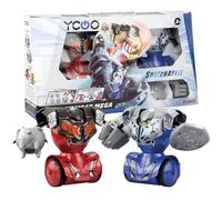 YCOO Pack de 2 Robots Kombat Mega teledirigidos de 16 cm, puños Intercambiables, Juguete con Efectos de luz y Sonido, a Partir de 5 años