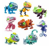 YCOO Robot Dinosaure Cyber Punk Dans Son Oeuf Surprise à Construire - Effets Sonores Et Lumineux - 8 Biopods Différents à Collectionner - 9 cm - Dès 5 ANS