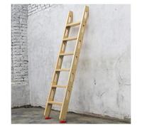 YCOVSFP Escalera De Madera For Literas, Peldaños For Cama Doble, For Dormitorios, con 2 Ganchos Y Tapas For Los Pies, Capacidad De Carga: 300 Kg.(6-Steps-175cm)