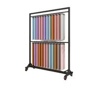 YCOVSFP Estante De Exhibición Comercial Grande For Rollos De Tela, Carrito De Almacenamiento De Vinilo For Papel Tapiz, Película For Ventanas De Automóviles Y Rollos De Tela For Medios.(180x163x45cm)