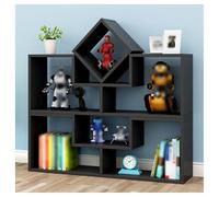 YCOVSFP Estantería Creativa, Estante De Exhibición De Piso,librero,gabinete De Almacenamiento De Libros Ilustrados, Se Puede Combinar Libremente(Black)