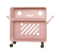 YCOVSFP Estantería Creativa, Estante De Exhibición De Piso Móvil De Múltiples Capas, Estante De Almacenamiento De Hierro Forjado, Estante For Libros Ilustrados(Color 1,2 Layers)