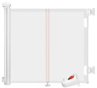 Ycozy 2026 Barrera Seguridad Niños Extensibles 0-150cm Puerta Seguridad Bebé Retráctil con Poste de Refuerzo Valla Seguridad Infantil para Escaleras, Pasillos, Interiores y Exteriores