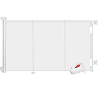 Ycozy 2026 Barrera Seguridad Niños Extensibles 0-200cm Puerta Seguridad Bebé Retráctil con Poste de Refuerzo Valla Seguridad Infantil para Escaleras, Pasillos, Interiores y Exteriores